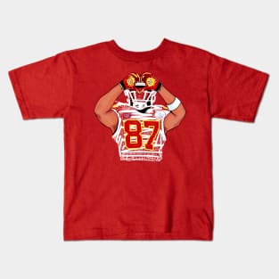 Travis Kelce heart celebration Kids T-Shirt